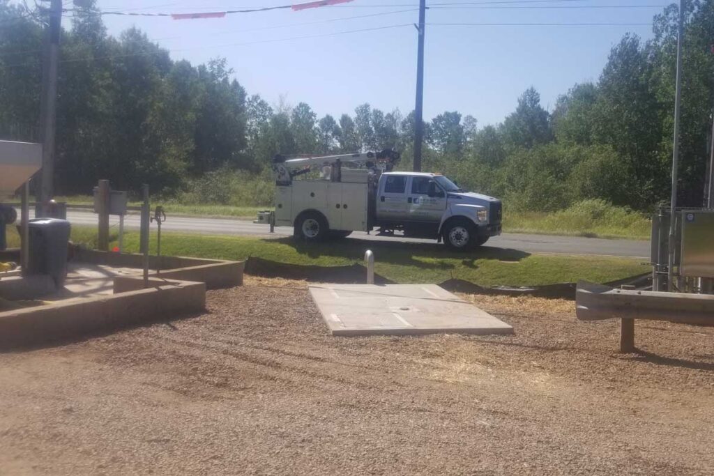 truck at jobsite