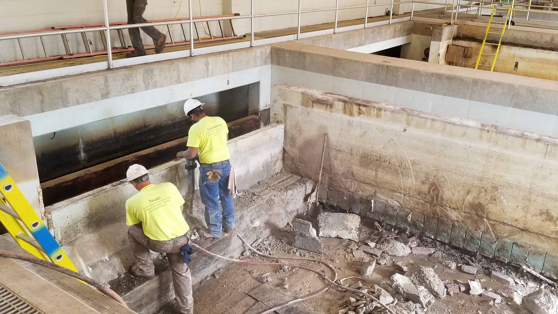Staabco Employees working at the Brookfield Pollution Control Center Construction Site