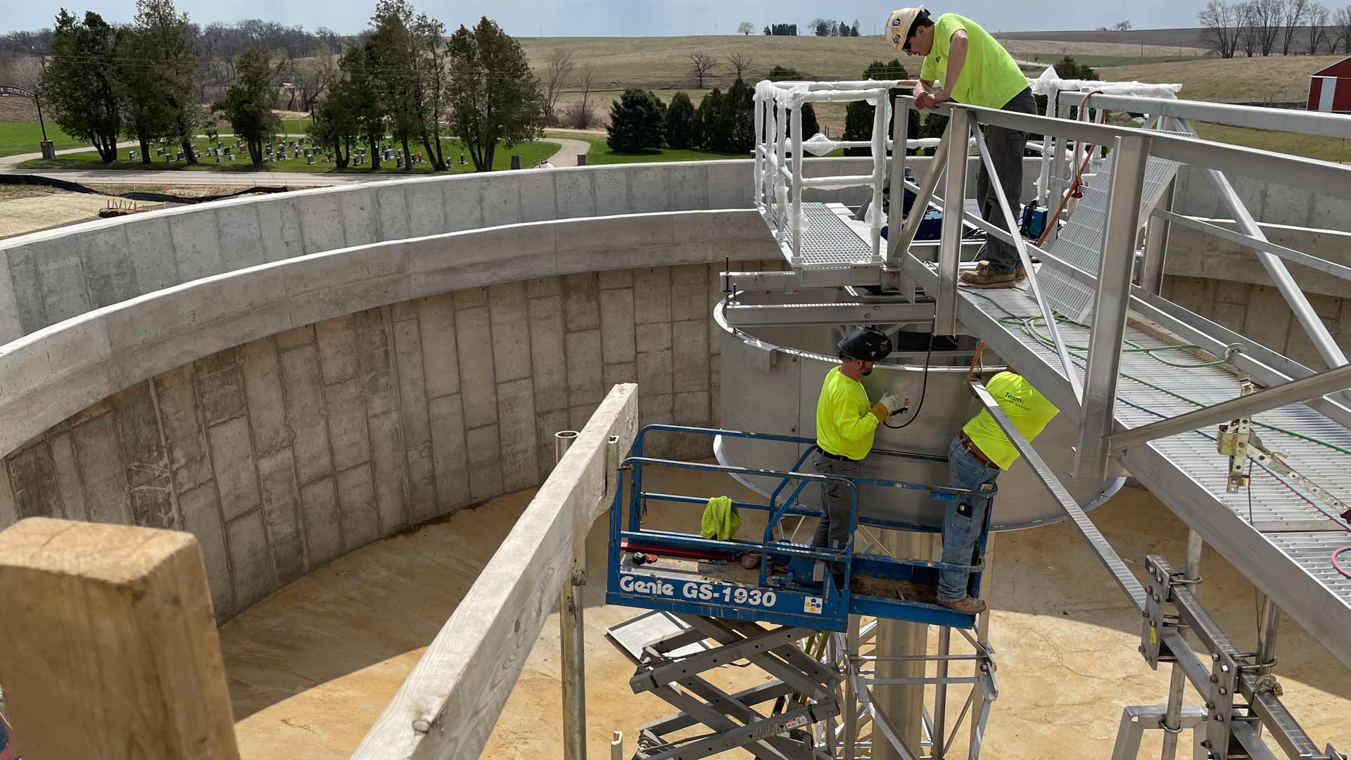 Cheese facility water treatment silo