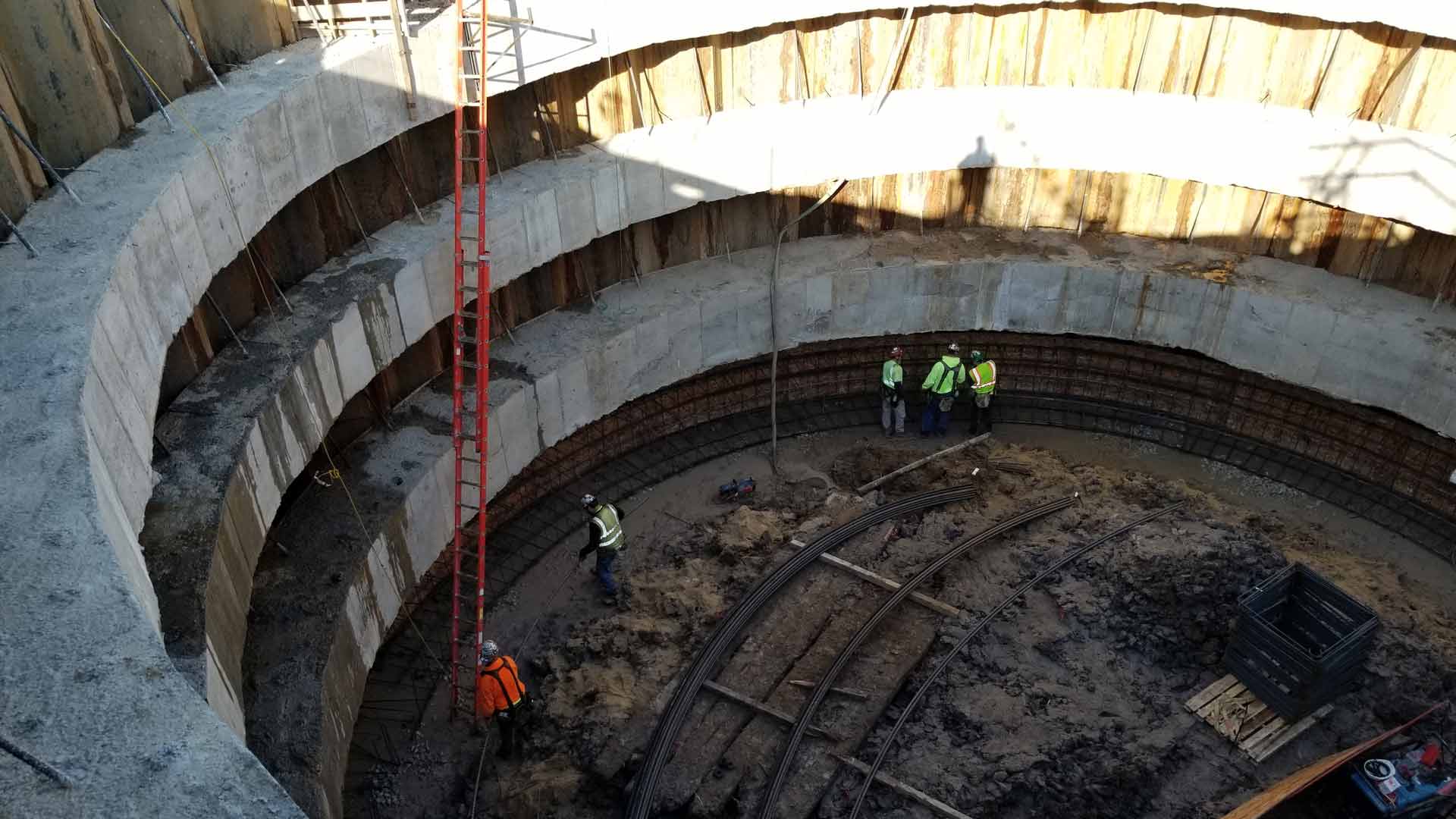 Staab employees working on a lift station