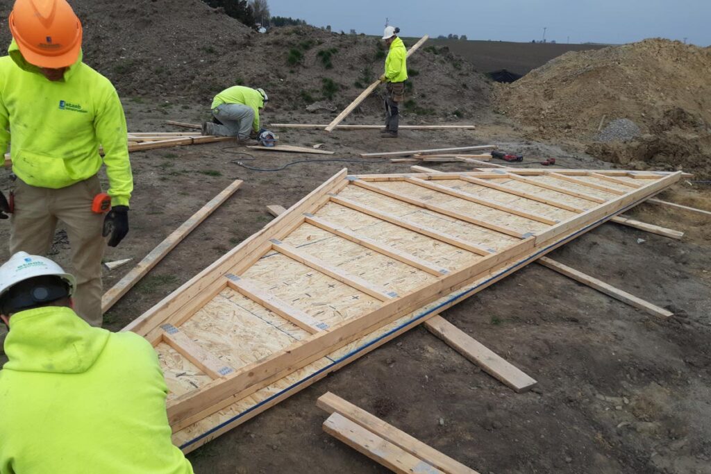 Staab employees working at a building site