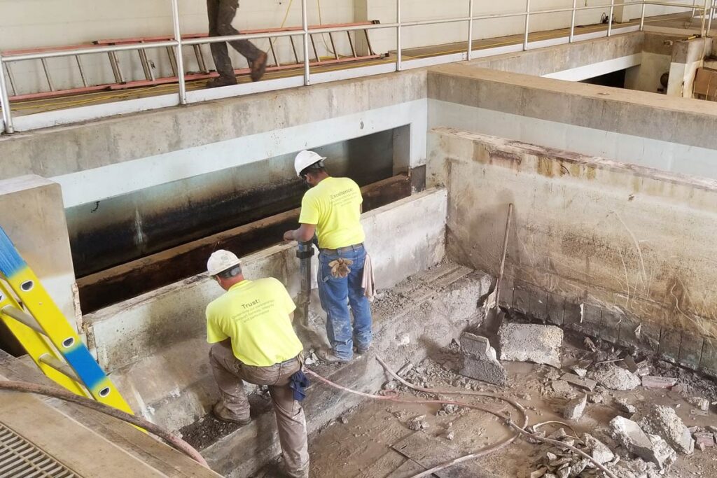 construction crew working at a job site