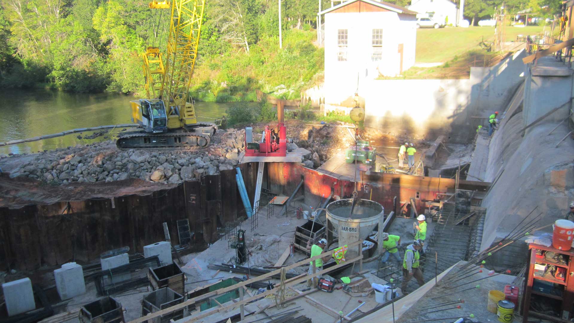 Minong dam construction site