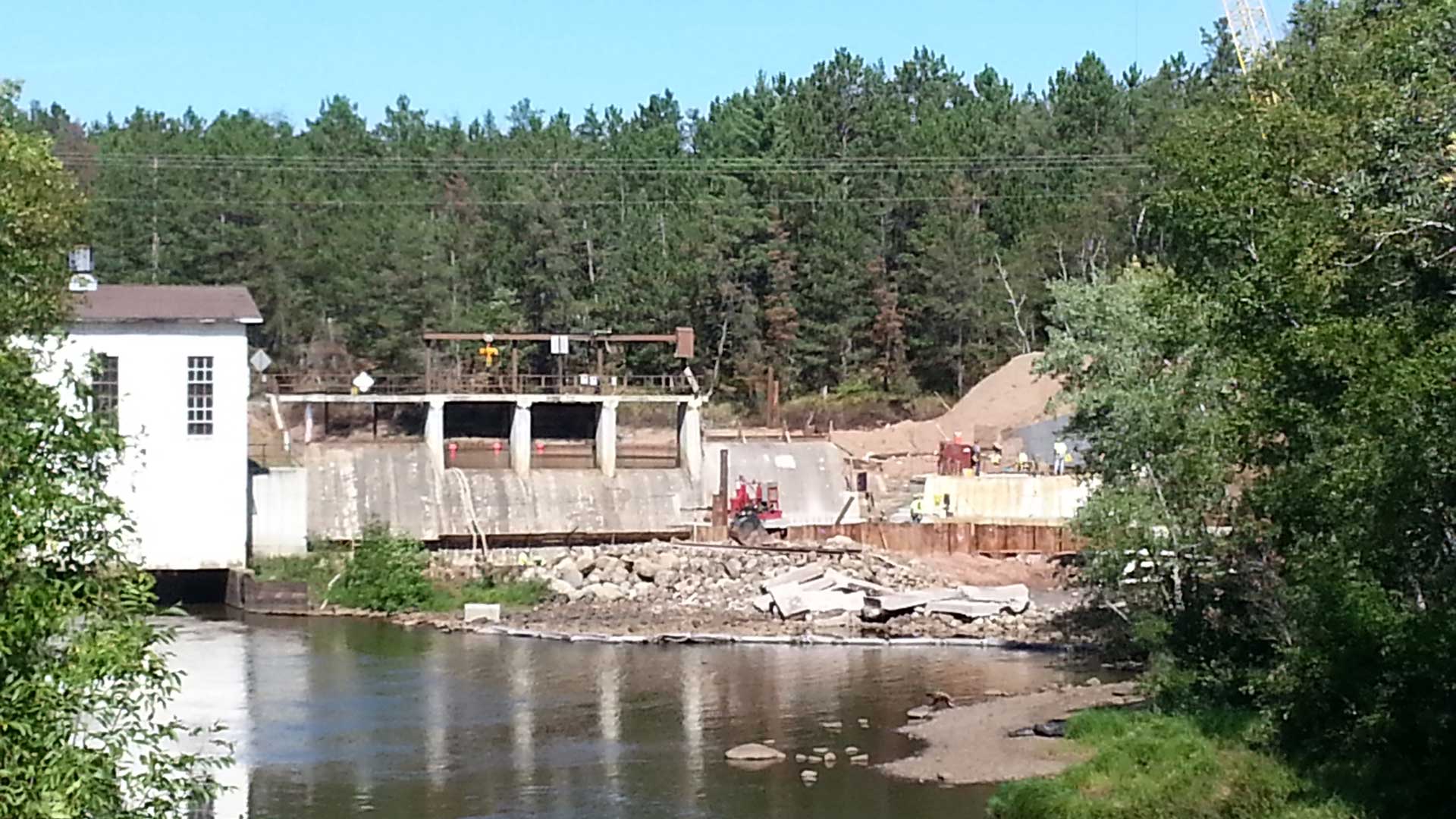 Minong Dam construction site