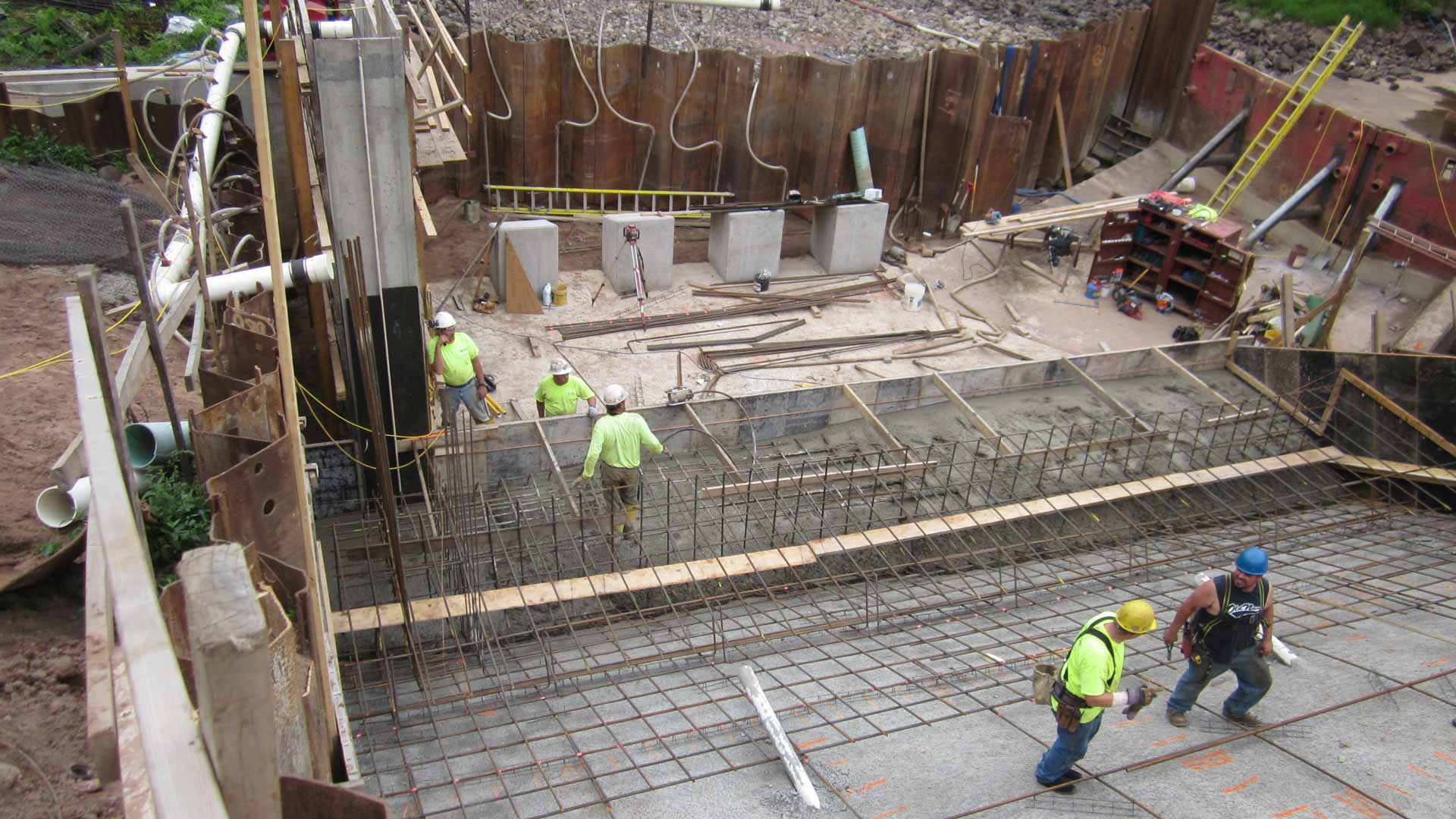 Staab employees working at a job site